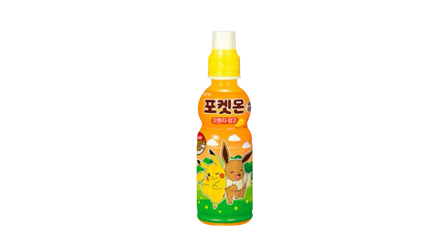 Lotte Chilsung Pokemon Orange Mango drink from South Korea