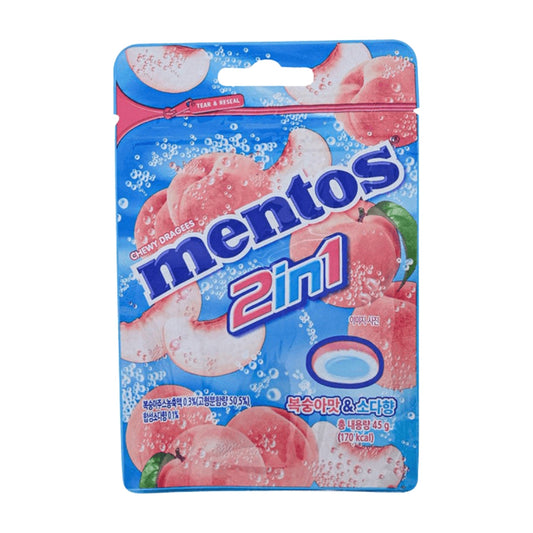 Nongshim Mentos 2 in 1 Peach Soda Flavor