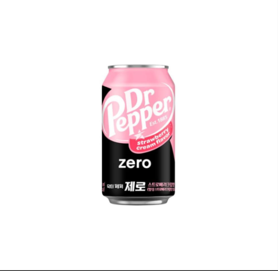 COCA COLA Dr. Pepper Zero Strawberry Cream Flavor 350ml