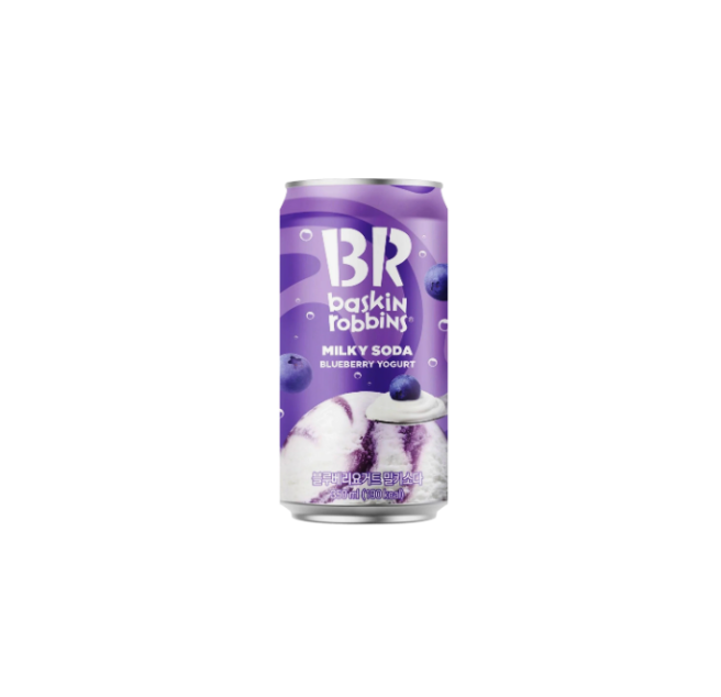 BR Blueberry Yogurt Milk Soda 350ml (South Korea)
