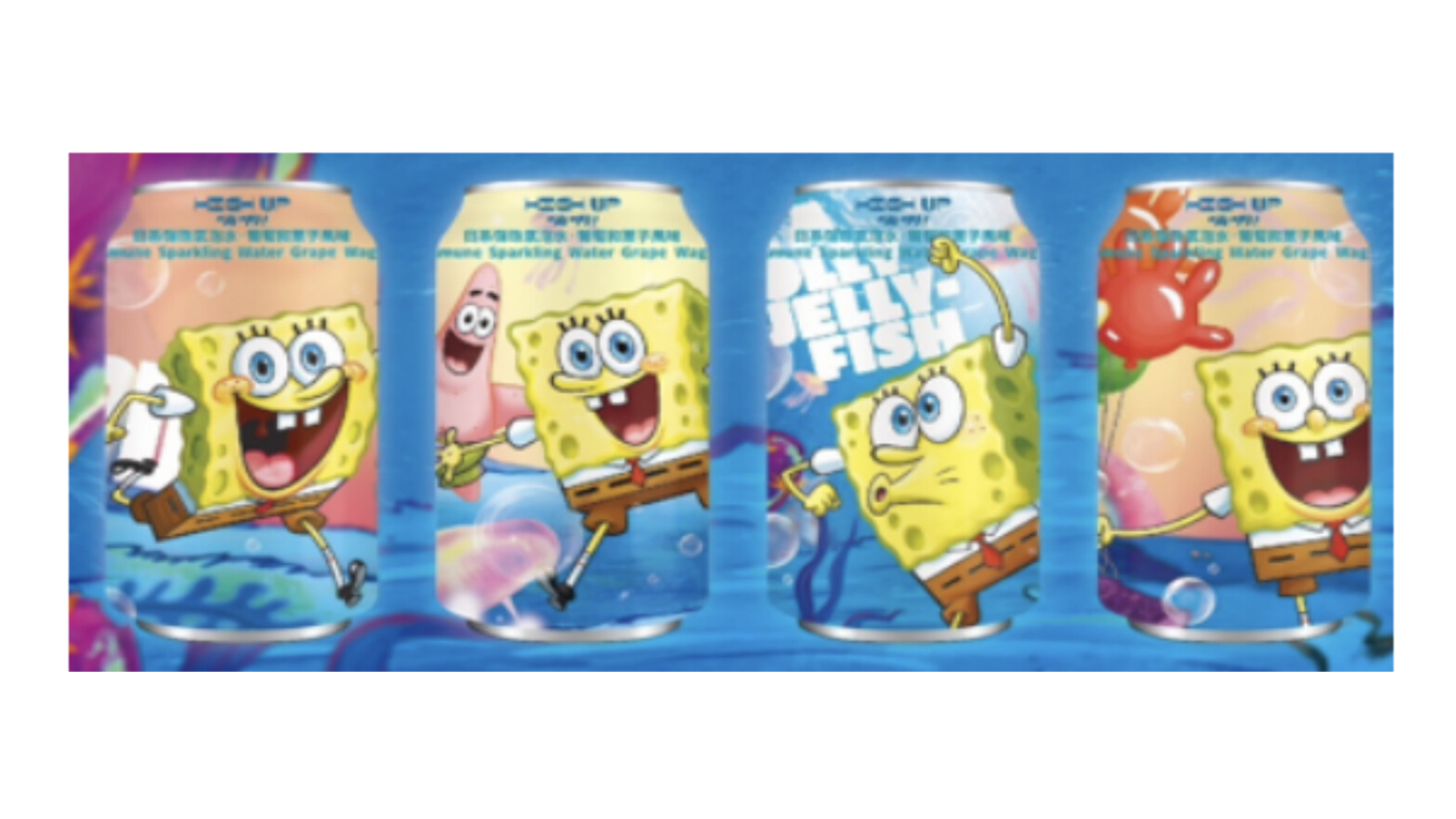 SpongeBob Grape and Fruit Ramune drink from Japan