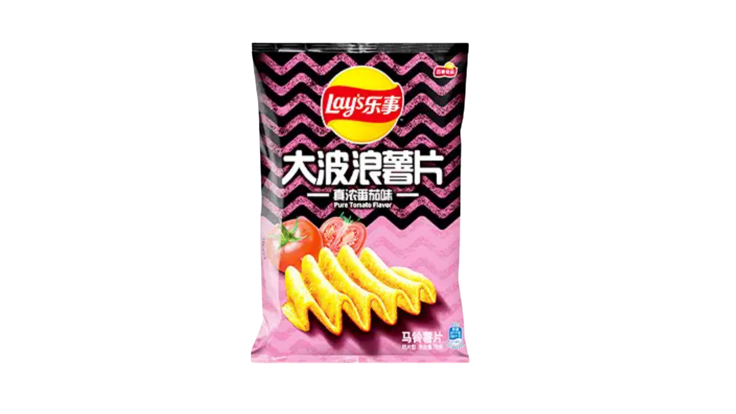 Lays Wavy Chips Pure Tomato Flavor (China)